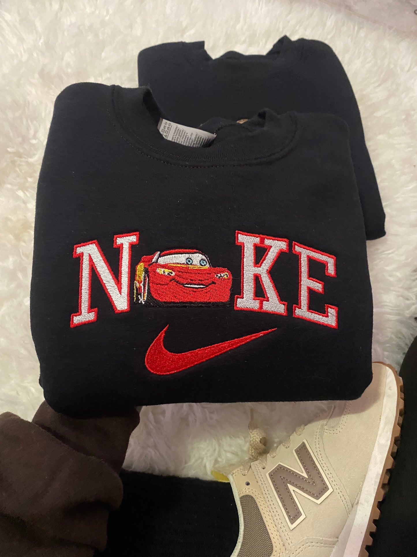 Red car crewneck