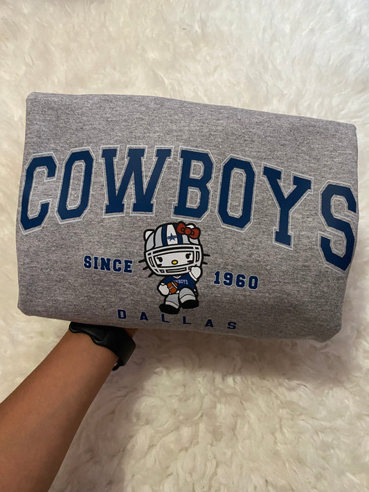HK cowboys crewneck Grey