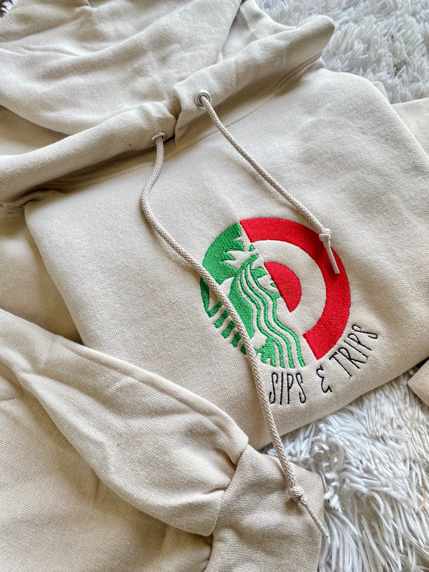 Sips and trip Hoodie-adult