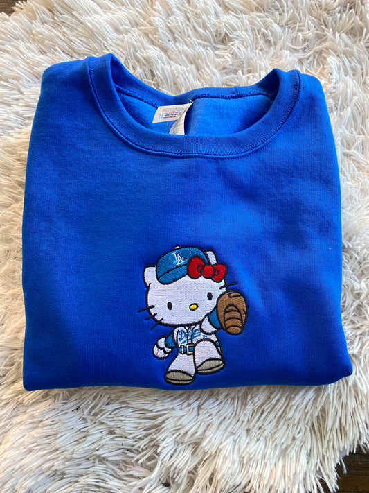 Baseball Kitty blue