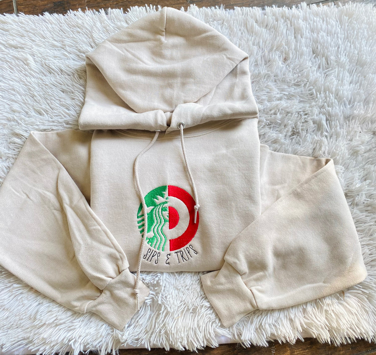 Sips and trip Hoodie-adult